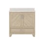 CRAFT + MAIN Ashlow 36" Free Standing Single Basin Vanity Set with Engineered Stone Vanity Top Natural Oak