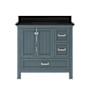 CRAFT + MAIN Brantley 36" Free Standing Single Basin Vanity Set with Cabinet and Quartz Vanity Top Harbor Blue