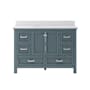 CRAFT + MAIN Brantley 48" Free Standing Single Basin Vanity Set with Cabinet and Quartz Vanity Top Harbor Blue