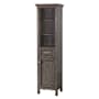 CRAFT + MAIN Brantley 70" Wood Free Standing Bathroom Linen Tower Distressed Grey