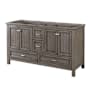 CRAFT + MAIN Brantley 60" Double Free Standing Wood Vanity Cabinet Only - Less Vanity Top Distressed Grey