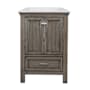 CRAFT + MAIN Brantley 25" Free Standing Single Basin Vanity Set with Cabinet and Fireclay Vanity Top Distressed Gray