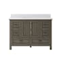 CRAFT + MAIN Brantley 48" Free Standing Single Basin Vanity Set with Cabinet and Quartz Vanity Top Distressed Grey