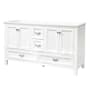 CRAFT + MAIN Brantley 60" Double Free Standing Wood Vanity Cabinet Only - Less Vanity Top White