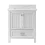 CRAFT + MAIN Brantley 30" Free Standing Single Basin Vanity Set with Cabinet and Quartz Vanity Top White