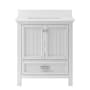 CRAFT + MAIN Brantley 30" Free Standing Single Basin Vanity Set with Cabinet and Quartz Vanity Top White