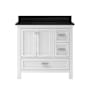 CRAFT + MAIN Brantley 36" Free Standing Single Basin Vanity Set with Cabinet and Quartz Vanity Top White