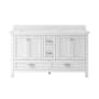 CRAFT + MAIN Brantley 60" Free Standing Double Basin Vanity Set with Cabinet and Quartz Vanity Top White