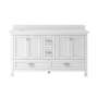 CRAFT + MAIN Brantley 60" Free Standing Double Basin Vanity Set with Cabinet and Quartz Vanity Top White