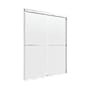 CRAFT + MAIN Cove 65" High x 46" Wide Sliding Frameless Shower Door with Clear Glass Silver