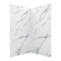 CRAFT + MAIN Jetcoat 42" x 42" X 78" Two Panel Corner Shower Wall Kit Carrara White
