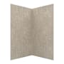 CRAFT + MAIN Jetcoat 42" x 42" X 78" Two Panel Corner Shower Wall Kit Shale