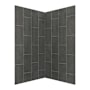 CRAFT + MAIN Jetcoat 42" x 42" X 78" Two Panel Corner Shower Wall Kit Slate