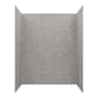 CRAFT + MAIN Jetcoat 60" x 36" x 78" Five Panel Alcove Shower Wall Kit Polished Grey Marble