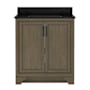 CRAFT + MAIN Lanagan 31" Free Standing Single Basin Vanity Set with Cabinet and Black Galaxy Quartz Vanity Top Shaded Timber