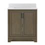 CRAFT + MAIN Lanagan 31" Free Standing Single Basin Vanity Set with Cabinet and Carrara Vita Quartz Vanity Top Shaded Timber
