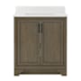 CRAFT + MAIN Lanagan 32" Free Standing Single Basin Vanity Set with Cabinet and Snow White Quartz Vanity Top Shaded Timber