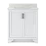 CRAFT + MAIN Lanagan 32" Free Standing Single Basin Vanity Set with Cabinet and Calacatta Bianco Quartz Vanity Top White
