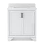 CRAFT + MAIN Lanagan 31" Free Standing Single Basin Vanity Set with Cabinet and Carrara Vita Quartz Vanity Top White