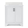 CRAFT + MAIN Lanagan 32" Free Standing Single Basin Vanity Set with Cabinet and Snow White Quartz Vanity Top White