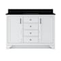 CRAFT + MAIN Lanagan 48" Free Standing Single Basin Vanity Set with Cabinet and Black Galaxy Quartz Vanity Top White