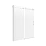 CRAFT + MAIN Lagoon 60" High x 60" Wide Sliding Frameless Tub Door with Clear Glass Brushed Nickel