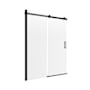 CRAFT + MAIN Lagoon 60" High x 60" Wide Sliding Frameless Tub Door with Clear Glass Matte Black