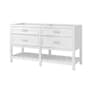 CRAFT + MAIN Lawson 60" Double Free Standing Vanity Cabinet Only – Less Vanity Top White
