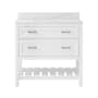 CRAFT + MAIN Lawson 37" Free Standing Single Basin Vanity Set with Cabinet and Calacatta Bianco Quartz Vanity Top White