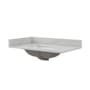 CRAFT + MAIN 37" Quartz Vanity Top with Backsplash and Sideplash Calacatta Bianco