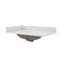 CRAFT + MAIN 37" Quartz Vanity Top with Backsplash and Sideplash Snow White