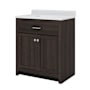 CRAFT + MAIN Reese 30" Free Standing Single Basin Vanity Set with Cabinet and Cultured Marble Vanity Top Mocha