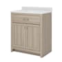 CRAFT + MAIN Reese 30" Free Standing Single Basin Vanity Set with Cabinet and Cultured Marble Vanity Top Light Oak