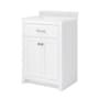 CRAFT + MAIN Reese 24" Free Standing Single Basin Vanity Set with Cabinet and Cultured Marble Vanity Top White
