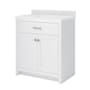 CRAFT + MAIN Reese 30" Free Standing Single Basin Vanity Set with Cabinet and Cultured Marble Vanity Top White