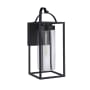 Craftmade Neo 28" Tall Outdoor Wall Sconce with Clear Glass Shade Midnight