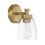 Craftmade Henning 9" Tall Bathroom Sconce Satin Brass