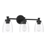 Craftmade Henning 3 Light 24" Wide Vanity Light Flat Black