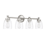 Craftmade Henning 4 Light 30" Wide Vanity Light Polished Nickel