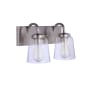Craftmade Elsa 2 Light 14" Wide Vanity Light Brushed Polished Nickel