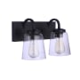 Craftmade Elsa 2 Light 14" Wide Vanity Light Flat Black