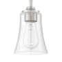 Craftmade Gwyneth 5" Wide Mini Pendant with Seedy Glass Shade Brushed Polished Nickel