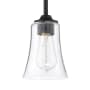 Craftmade Gwyneth 5" Wide Mini Pendant with Seedy Glass Shade Flat Black