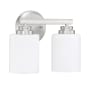 Craftmade Bolden 2 Light 11" Wide Bathroom Vanity Light with Frosted Glass Shades Brushed Polished Nickel