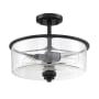 Craftmade Bolden 2 Light 13" Wide Pendant / Semi-Flush Ceiling Fixture Flat Black