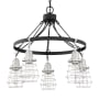 Craftmade Thatcher 5 Light 25" Wide Chandelier Flat Black / Brushed Polished Nickel