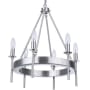 Craftmade Larrson 6 Light 18" Wide Taper Candle Chandelier Brushed Polished Nickel