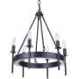 Craftmade Larrson 6 Light 18" Wide Taper Candle Chandelier Flat Black