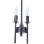 Craftmade Larrson 2 Light 6" Wide Taper Candle Mini Pendant Flat Black