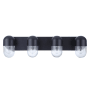 Craftmade Pill 4 Light 31" Wide Bathroom Vanity Light Flat Black